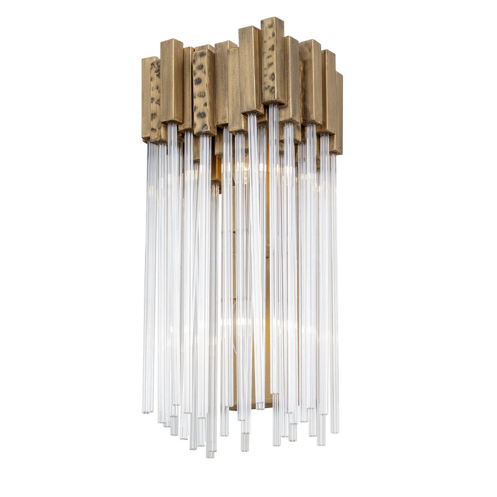 Matrix 2-Lt Sconce - Havana Gold Matrix 2-Lt Sconce - Havana Gold