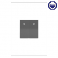 Legrand ASPD1531M277 - adorne® 277V Paddle Switch, Half-Size, Magnesium, with Microban®