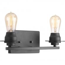  P300009-143 - Debut Collection Two-Light Graphite Farmhouse Bath Vanity Light