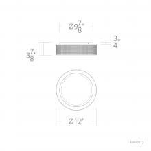 WAC US FM-57512-27-AB - Grille Flush Mount Light