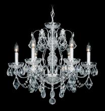 Schonbek 1870 1705-22 - Century 6 Light 120V Chandelier in Heirloom Gold with Clear Heritage Handcut Crystal