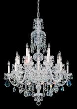 Schonbek 1870 6860-211H - Olde World 25 Light 120V Chandelier in Aurelia with Clear Heritage Handcut Crystal