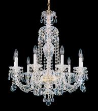 Schonbek 1870 2996-40H - Sterling 9 Light 120V Chandelier in Polished Silver with Heritage Handcut Crystal