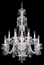 Schonbek 1870 2997-40S - Sterling 12 Light 110V Chandelier in Silver with Clear Crystals From Swarovski®