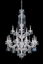 Schonbek 1870 3608-40S - Sterling 15 Light 110V Chandelier in Silver with Clear Crystals From Swarovski®