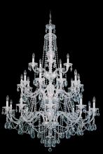 Schonbek 1870 3610-40S - Sterling 25 Light 110V Chandelier in Silver with Clear Crystals From Swarovski®