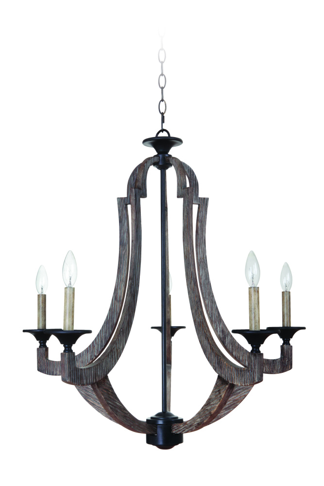 Winton 5 Light Chandelier in Weathered Pine/Bronze Winton 5 Light Chandelier in Weathered Pine/Bronze