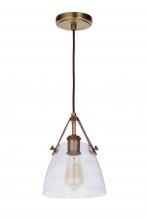 Craftmade 51391-VB - Hagen 1 Light Pendant in Vintage Brass