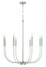 Craftmade 59828-BNK - Traci 8 Light Chandelier in Brushed Polished Nickel