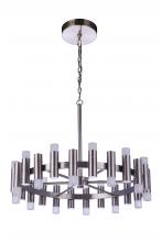 Craftmade 57524-BNK-LED - Simple Lux 24 Light LED Chandelier in Brushed Polished Nickel