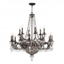 Crystorama 5169-EB-CL-MWP - Vanderbilt 23 Light Hand Cut Crystal English Bronze Chandelier