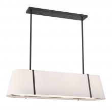 Crystorama FUL-917-BK - Fulton 4 Light Black Linear Oval Chandelier