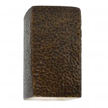 Justice Design Group CER-0955W-HMBR-LED1-1000 - Large LED Rectangle - Open Top & Bottom (Outdoor)