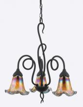 Quoizel BLDS5103IB - Three Light Imperial Bronze Desert Sunrise Glass Down Chandelier