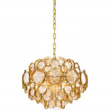GOLD FINCH METAL SHADE WITH CLEAR TEXTURED GLASS