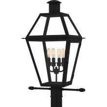 Quoizel RO9014EK - Rue De Royal 4-Light Earth Black Outdoor Post Lantern