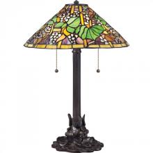 Quoizel TF1606TIB - Two Light Imperial Bronze Tiffany Glass Table Lamp