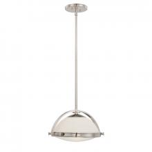 Quoizel UPFT1814IS - One Light Imperial Silver Opal Etched Glass Up Pendant