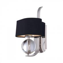 Quoizel UPGO8701IS - One Light Imperial Silver Black Fabric Shade Wall Light