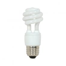 Satco Products Inc. S5504 - 9 Watt; Mini Spiral Compact Fluorescent; 2700K; 82 CRI; Medium base; 120 Volt