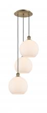 Innovations Lighting 113B-3P-AB-G121-10 - Athens - 3 Light - 17 inch - Antique Brass - Cord Hung - Multi Pendant