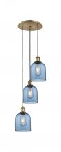 Innovations Lighting 113B-3P-AB-G558-6BL - Bella - 3 Light - 12 inch - Antique Brass - Cord hung - Multi Pendant