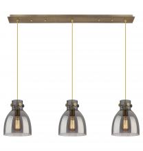 Innovations Lighting 123-410-1PS-BB-G412-8SM - Newton Bell - 3 Light - 40 inch - Brushed Brass - Linear Pendant