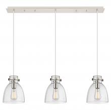  123-410-1PS-PN-G412-8SDY - Newton Bell - 3 Light - 40 inch - Polished Nickel - Linear Pendant