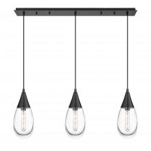  123-450-1P-BK-G450-6CL - Malone - 3 Light - 38 inch - Matte Black - Linear Pendant