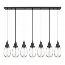  127-450-1P-BK-G450-6CL - Malone - 7 Light - 50 inch - Matte Black - Linear Pendant