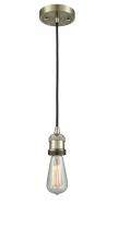 Innovations Lighting 200C-AB-LED - Bare Bulb - 1 Light - 3 inch - Antique Brass - Cord hung - Mini Pendant