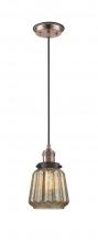 Innovations Lighting 201CBP-ACBK-G146 - Chatham - 1 Light - 7 inch - Antique Copper - Cord hung - Mini Pendant