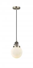 Innovations Lighting 201CSW-AB-G201-6-LED - Beacon - 1 Light - 6 inch - Antique Brass - Cord hung - Mini Pendant