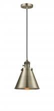 Innovations Lighting 201CSW-AB-M13-AB-LED - Appalachian - 1 Light - 8 inch - Antique Brass - Cord hung - Mini Pendant