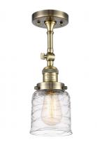 Innovations Lighting 201F-AB-G513-LED - Bell - 1 Light - 5 inch - Antique Brass - Semi-Flush Mount