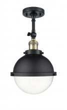 Innovations Lighting 201F-BAB-HFS-82-BK-LED - Hampden - 1 Light - 9 inch - Black Antique Brass - Semi-Flush Mount