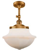  201F-BB-G541 - Oxford - 1 Light - 12 inch - Brushed Brass - Semi-Flush Mount