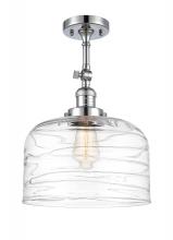 Innovations Lighting 201F-PC-G713-L-LED - Bell - 1 Light - 12 inch - Polished Chrome - Semi-Flush Mount