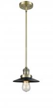 Innovations Lighting 201S-AB-M6-LED - Railroad - 1 Light - 8 inch - Antique Brass - Stem Hung - Mini Pendant