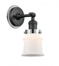 Innovations Lighting 203BK-BPPC-HRPC-G181S - Canton - 1 Light - 5 inch - Matte Black - Sconce