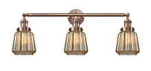 Innovations Lighting 205-AC-G146 - Chatham - 3 Light - 30 inch - Antique Copper - Bath Vanity Light