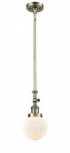 Innovations Lighting 206-AB-G201-6-LED - Beacon - 1 Light - 6 inch - Antique Brass - Stem Hung - Mini Pendant