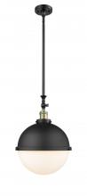 Innovations Lighting 206-BAB-HFS-121-BK-LED - Hampden - 1 Light - 13 inch - Black Antique Brass - Stem Hung - Pendant