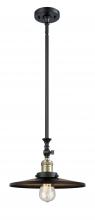 Innovations Lighting 206-BAB-MFR-BK-12-LED - Appalachian - 1 Light - 12 inch - Black Antique Brass - Stem Hung - Mini Pendant