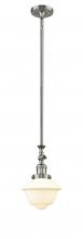  206-SN-G531 - Oxford - 1 Light - 7 inch - Brushed Satin Nickel - Stem Hung - Mini Pendant