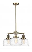 Innovations Lighting 207-AB-G713 - Bell - 3 Light - 22 inch - Antique Brass - Stem Hung - Chandelier