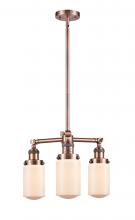 Innovations Lighting 207-AC-G311-LED - Dover - 3 Light - 17 inch - Antique Copper - Stem Hung - Chandelier