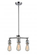 Innovations Lighting 207-PC-LED - Bare Bulb - 3 Light - 15 inch - Polished Chrome - Stem Hung - Chandelier