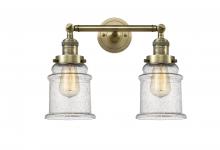  208-AB-G184 - Canton - 2 Light - 17 inch - Antique Brass - Bath Vanity Light