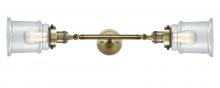 Innovations Lighting 208L-AB-G182-LED - Canton - 2 Light - 6 inch - Antique Brass - Bath Vanity Light